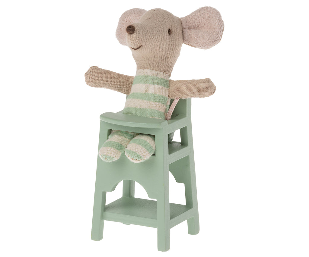 MAILEG - Chaise haute pour bébé souris.