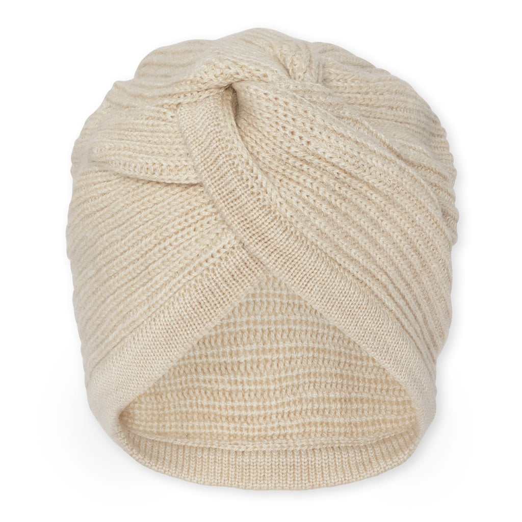 KONGES SLOJD - Bonnet, turban en laine Mérinos / Almond Milk