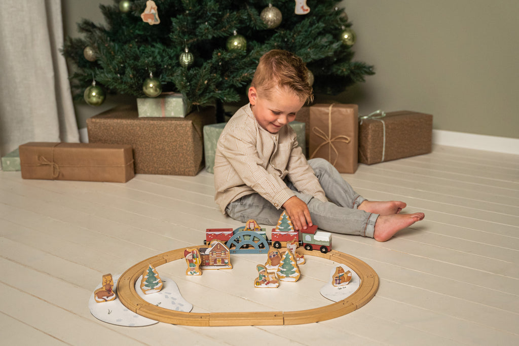 LITTLE DUTCH - Circuit de train en bois de Noël