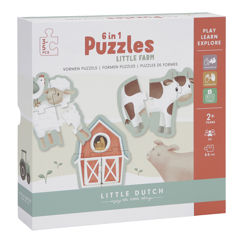 LITTLE DUTCH - Puzzle 6 en 1 / Little Farm