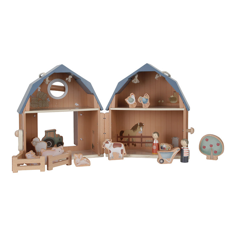 Maison de poupée poupon nurserie 2 façades berceau bain chaise haute  bascule bois mixte fille Olivia's Little World TD-11460A