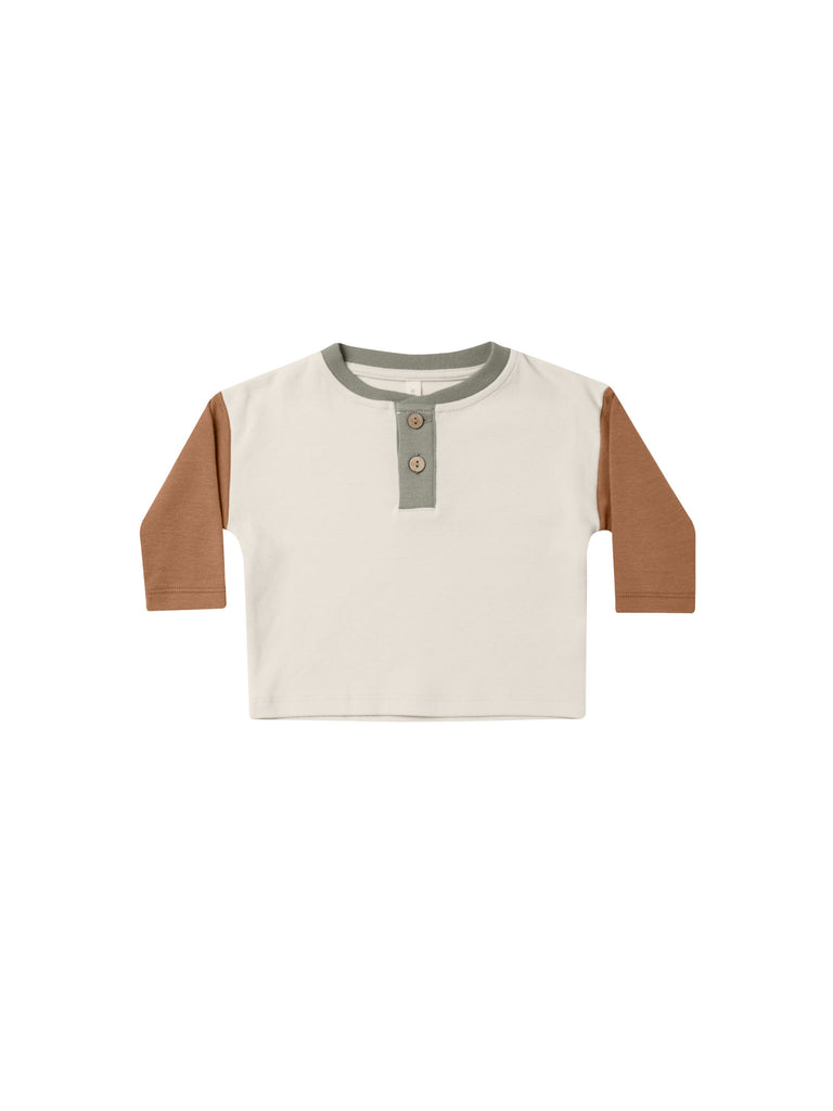 QUINCY MAE - T-shirt manches longues  / Color Block