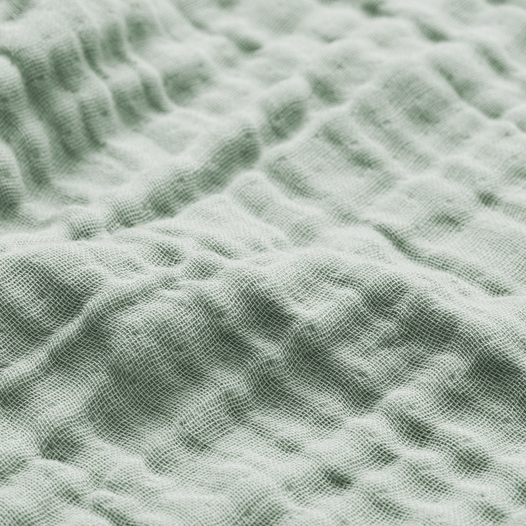 CAM CAM - Couverture en mousseline de coton bio / Dusty Green