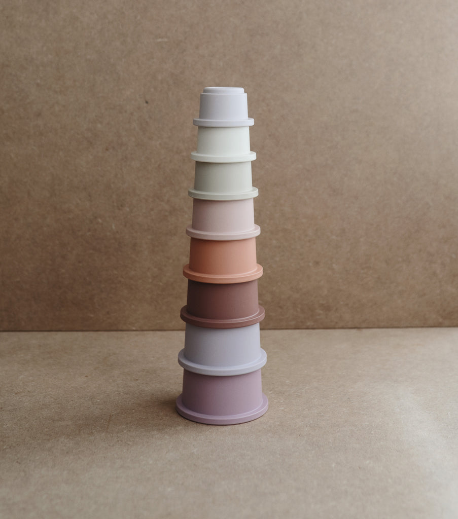 MUSHIE - Set de 8 pots à empiler / Pastel