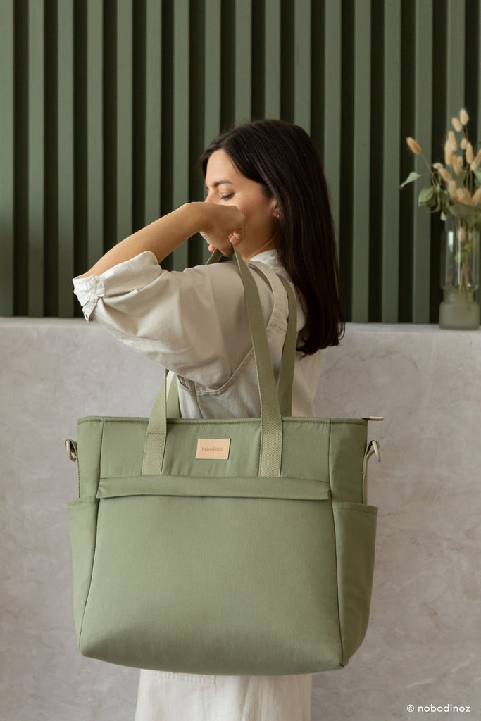 NOBODINOZ - Sac à langer Baby on the go / Olive Green