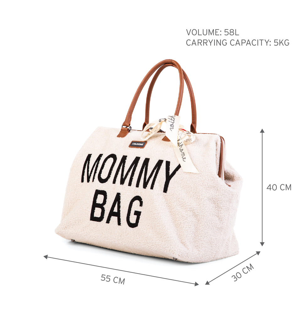 CHILDHOME - Sac à langer Mommy Bag / Teddy Ecru