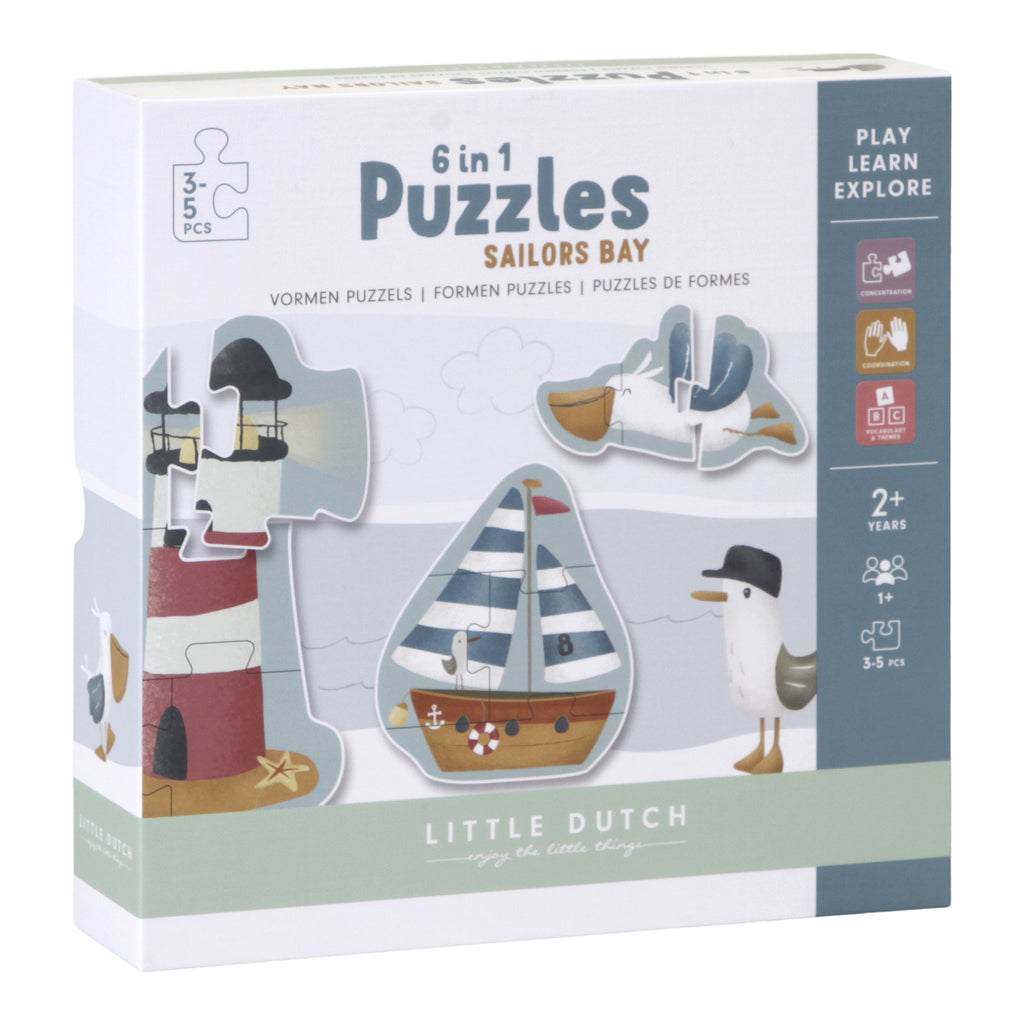 LITTLE DUTCH - Puzzle 6 en 1 Sailors Bay
