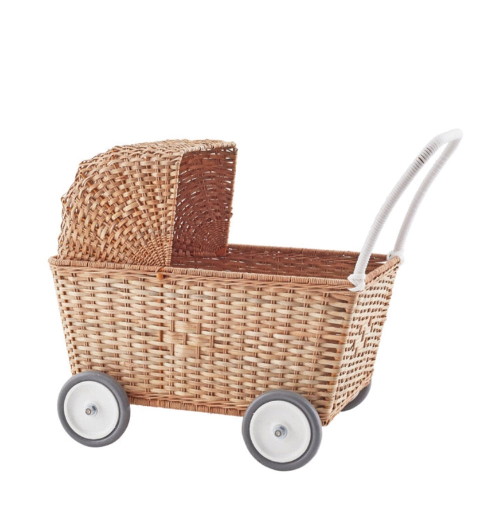 OLLI ELLA - "Strolley" pram / braided rattan cart